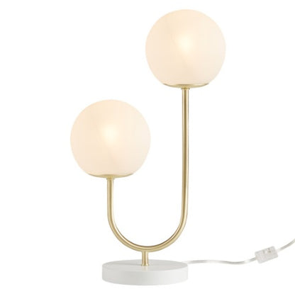 Metal 2-Light Globe Table Lamp